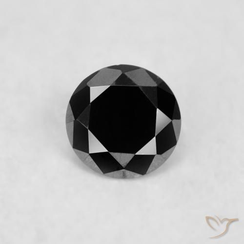 0.02ct 자연스러운 검은색 다이아몬드, 둥근, 불투명체