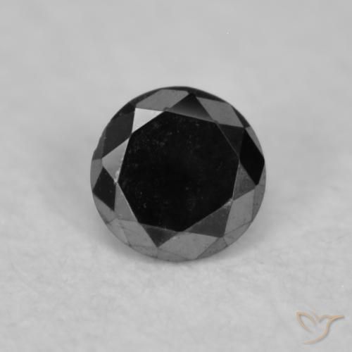 0.03ct 자연스러운 검은색 다이아몬드, 둥근, 불투명체