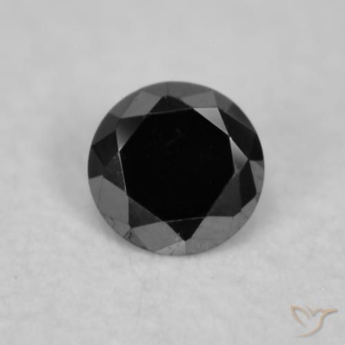 0.02ct 자연스러운 검은색 다이아몬드, 둥근, 불투명체