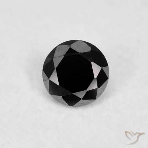 0.02ct 자연스러운 검은색 다이아몬드, 둥근, 불투명체