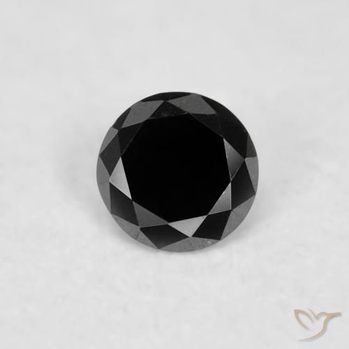 0.02ct 자연스러운 검은색 다이아몬드, 둥근, 불투명체