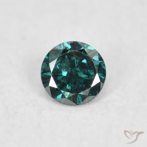 0.04ct 자연스러운 녹색 다이아몬드, 둥근, VS-SI