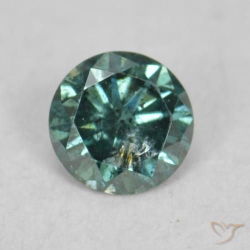 0.06ct 자연스러운 녹색 다이아몬드, 둥근, VS-SI