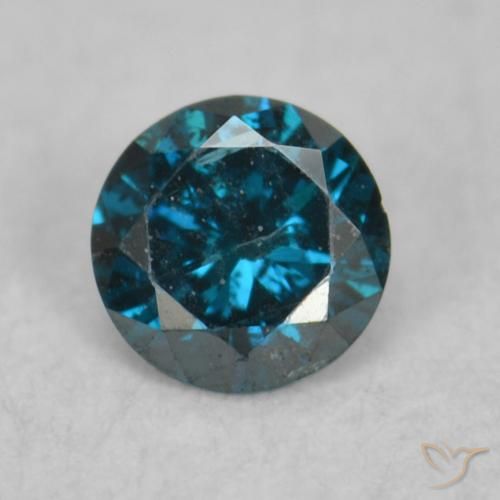 0.07ct 자연스러운 파란색 다이아몬드, 둥근, VS-SI