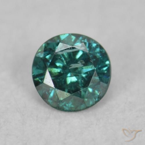 0.06ct 자연스러운 녹색 다이아몬드, 둥근, VS-SI