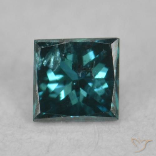 0.07ct 자연스러운 녹색 다이아몬드, 정사각형, VS-SI