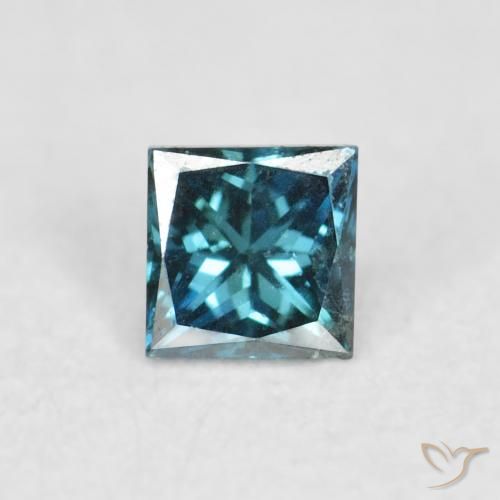 0.08ct 자연스러운 파란색 다이아몬드, 정사각형, VS-SI