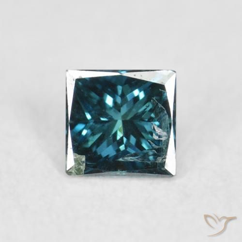 0.09ct 자연스러운 파란색 다이아몬드, 정사각형, SI