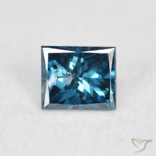 0.08ct 자연스러운 파란색 다이아몬드, 정사각형, VS-SI