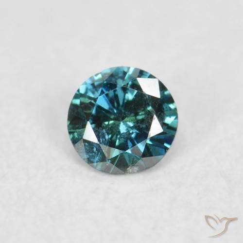 0.05ct 자연스러운 녹색 다이아몬드, 둥근, VS-SI