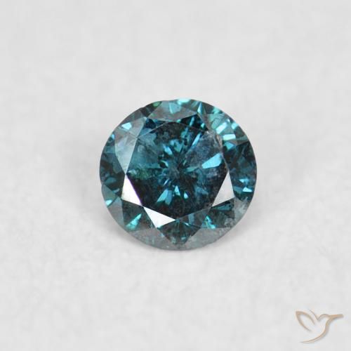 0.05ct 자연스러운 파란색 다이아몬드, 둥근, VS-SI