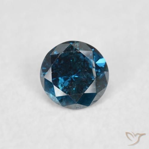 0.04ct 자연스러운 파란색 다이아몬드, 둥근, VS-SI