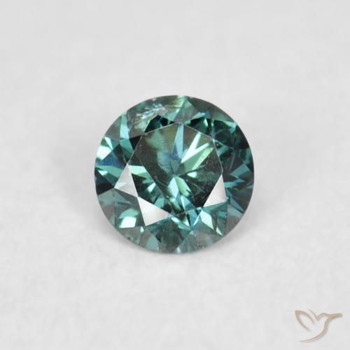 0.05ct 자연스러운 녹색 다이아몬드, 둥근, VS-SI