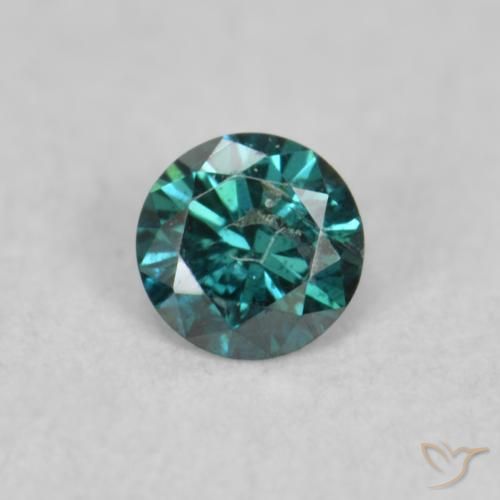 0.05ct 자연스러운 녹색 다이아몬드, 둥근, SI