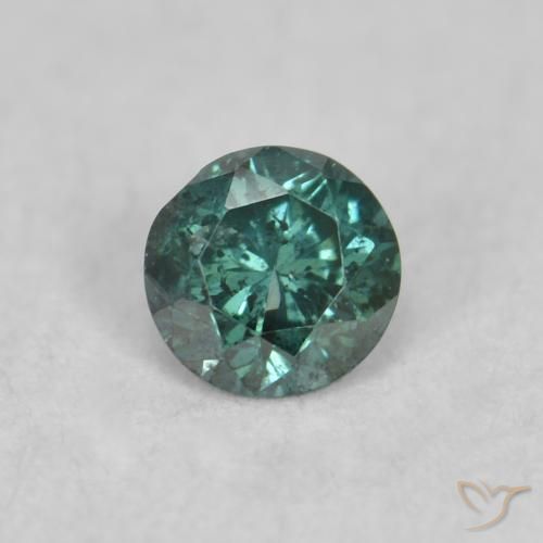 0.07ct 자연스러운 녹색 다이아몬드, 둥근, SI