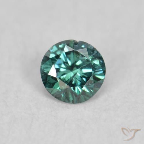 0.05ct 자연스러운 녹색 다이아몬드, 둥근, SI