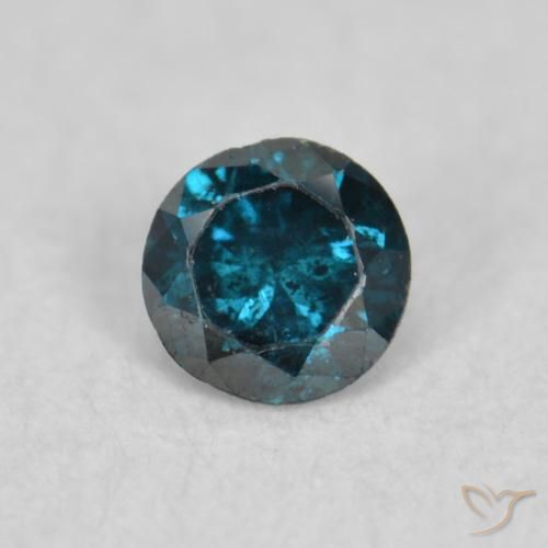 0.07ct 자연스러운 파란색 다이아몬드, 둥근, VS
