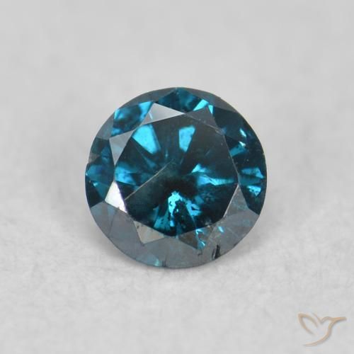 0.07ct 자연스러운 파란색 다이아몬드, 둥근, SI