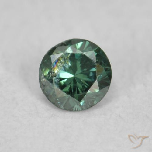 0.05ct 자연스러운 녹색 다이아몬드, 둥근, VS-SI