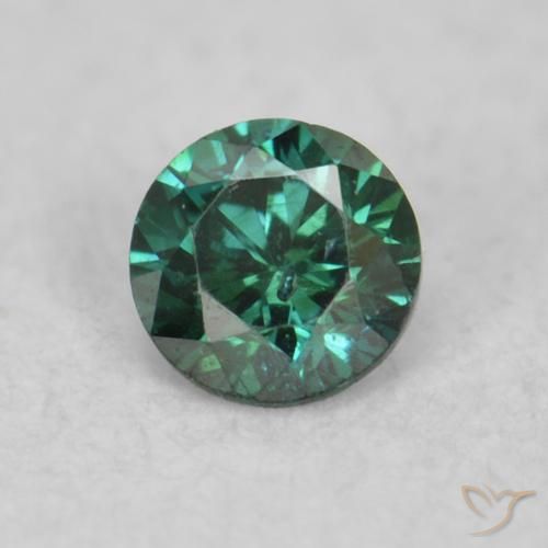 0.04ct 자연스러운 녹색 다이아몬드, 둥근, VS-SI