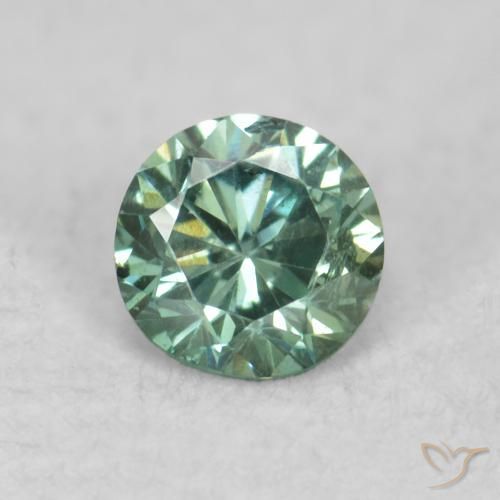 0.08ct 자연스러운 녹색 다이아몬드, 둥근, VS-SI