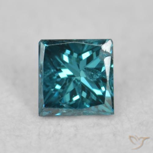 0.06ct 자연스러운 파란색 다이아몬드, 정사각형, VS-SI