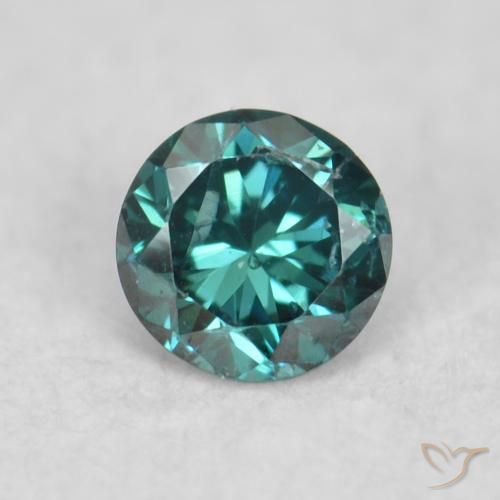 0.06ct 자연스러운 녹색 다이아몬드, 둥근, VS-SI