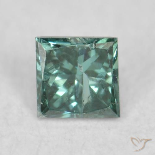 0.08ct 자연스러운 녹색 다이아몬드, 정사각형, VS