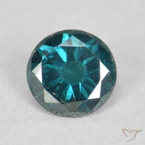 0.07ct 자연스러운 파란색 다이아몬드, 둥근, VS