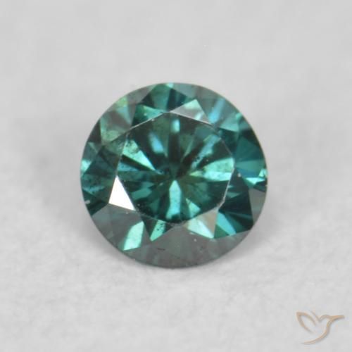 0.03ct 자연스러운 녹색 다이아몬드, 둥근, VS