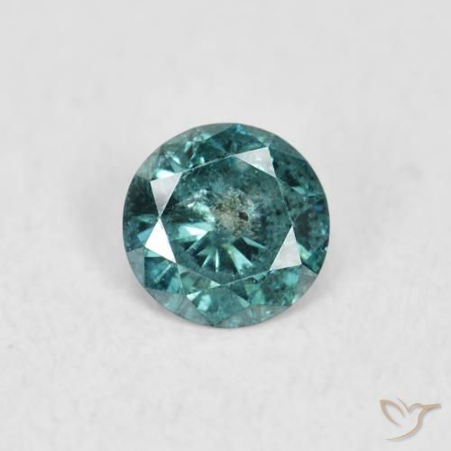 0.16ct 자연스러운 녹색 다이아몬드, 둥근, SI