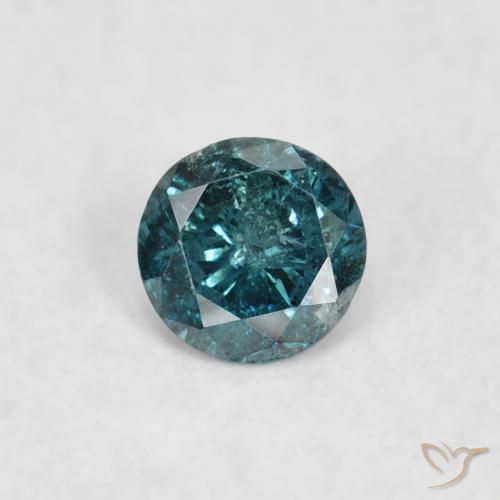 0.07ct 자연스러운 파란색 다이아몬드, 둥근, SI