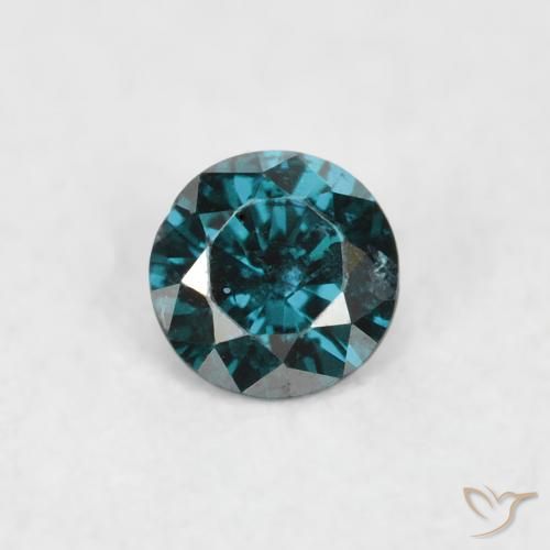 0.07ct 자연스러운 파란색 다이아몬드, 둥근, SI