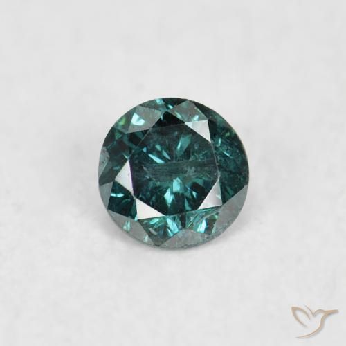 0.07ct 자연스러운 녹색 다이아몬드, 둥근, SI