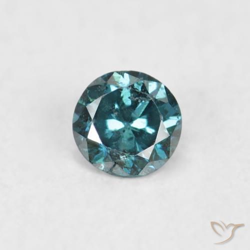 0.06ct 자연스러운 파란색 다이아몬드, 둥근, VS