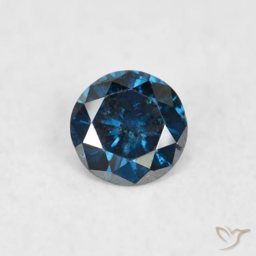 0.06ct 자연스러운 파란색 다이아몬드, 둥근, SI