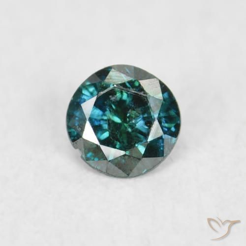 0.04ct 자연스러운 녹색 다이아몬드, 둥근, SI