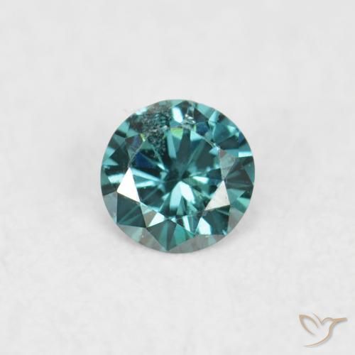 0.03ct 자연스러운 녹색 다이아몬드, 둥근, VS