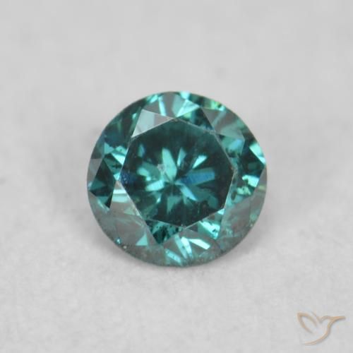 0.07ct 자연스러운 녹색 다이아몬드, 둥근, VS