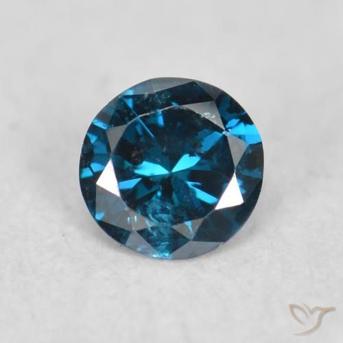 0.06ct 자연스러운 파란색 다이아몬드, 둥근, VS