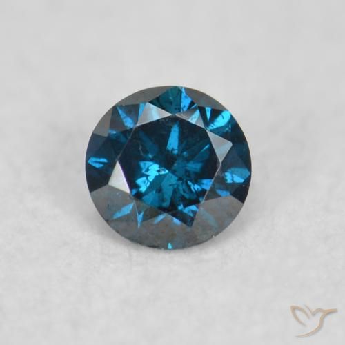0.05ct 자연스러운 파란색 다이아몬드, 둥근, VS