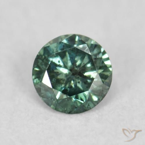 0.06ct 자연스러운 녹색 다이아몬드, 둥근, VS