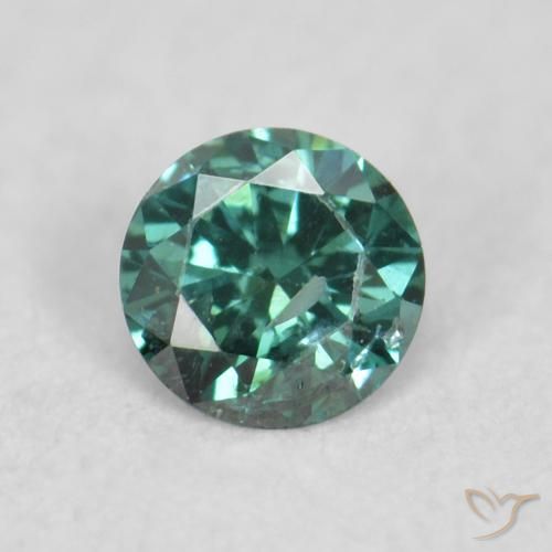 0.05ct 자연스러운 녹색 다이아몬드, 둥근, VS