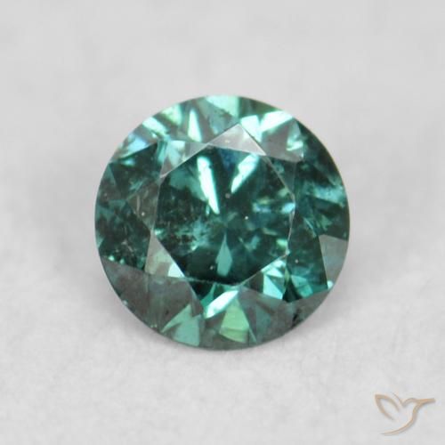 0.07ct 자연스러운 녹색 다이아몬드, 둥근, VS