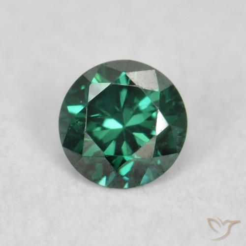 0.06ct 자연스러운 녹색 다이아몬드, 둥근, VS