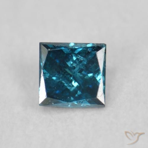 0.08ct 자연스러운 파란색 다이아몬드, 정사각형, VS-SI