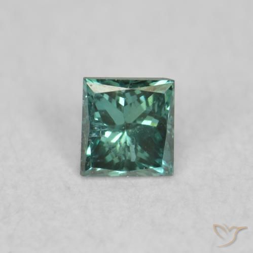 0.04ct 자연스러운 녹색 다이아몬드, 정사각형, VS-SI