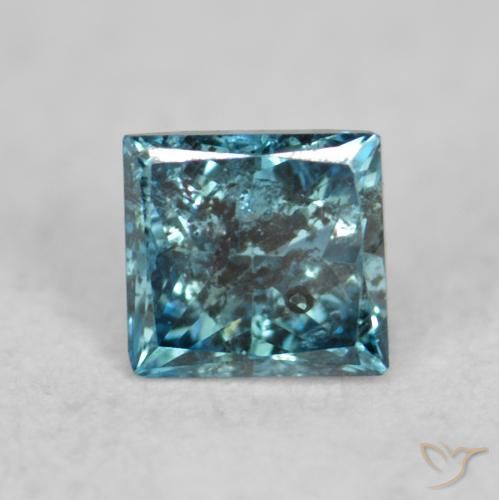 0.09ct 자연스러운 파란색 다이아몬드, 정사각형, SI