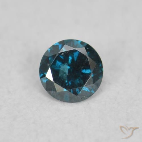 0.04ct 자연스러운 파란색 다이아몬드, 둥근, VS-SI