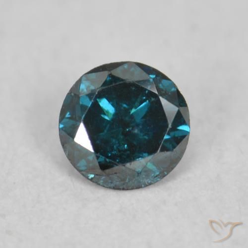 0.08ct 자연스러운 파란색 다이아몬드, 둥근, VS-SI
